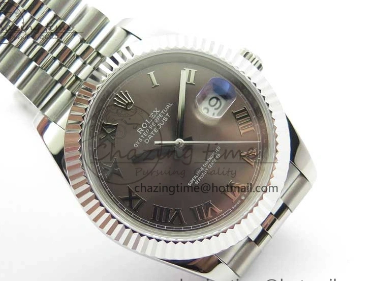 1219 DateJust 41mm 126334 SS BP Maker 1:1 Best Edition New Version Gray Roman Dial on Jubilee Bracelet Reliable 3035